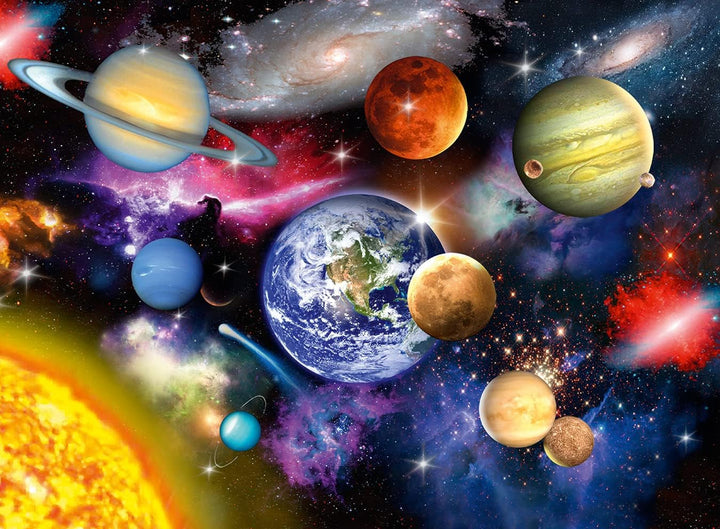 Puzzle pentru copii Ravensburger - 13226 Sistemul solar - Puzzle spațial pentru copii de peste 9 ani, cu 300 de piese în format XXL