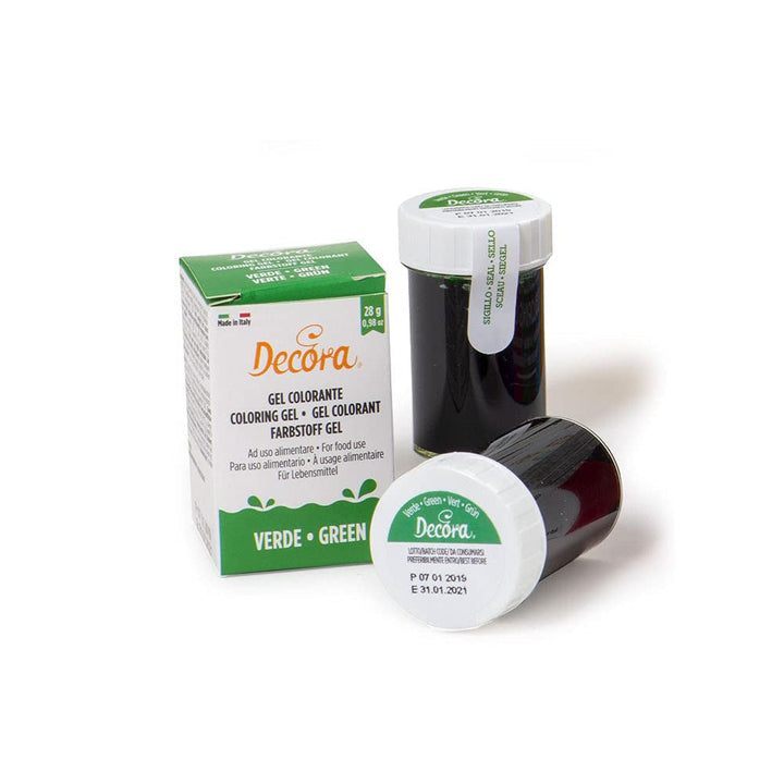 , 9600819 Colorant alimentar în gel, colorant alimentar în gel ideal pentru acoperiri și decorațiuni, creează culori intense și strălucitoare, fabricat în Italia, 28 de grame, culoare verde frunză.