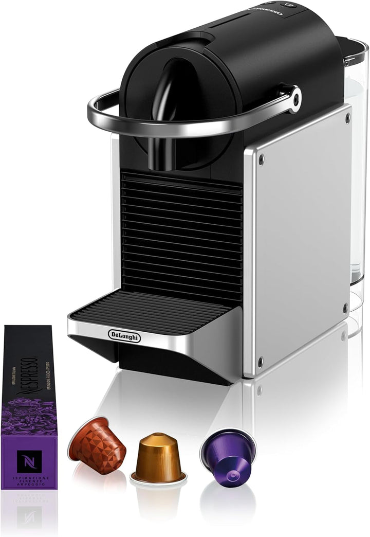 Espressor cu capsule Nespresso De'Longhi Pixie EN127.BL, două butoane de selecție directă, mod Eco, design compact, sistem de presiune de 19 bari, 1260 W, albastru/negru
