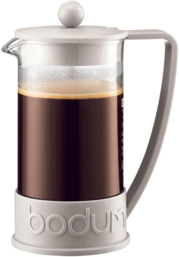 Cafetieră Bodum BRAZIL (sistem de presare franțuzească, filtru permanent din oțel inoxidabil, 1,0 litri) de culoare crem, crem