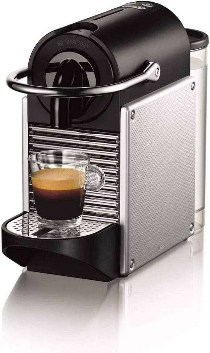 Espressor cu capsule Nespresso De'Longhi Pixie EN127.BL, două butoane de selecție directă, mod Eco, design compact, sistem de presiune de 19 bari, 1260 W, albastru/negru