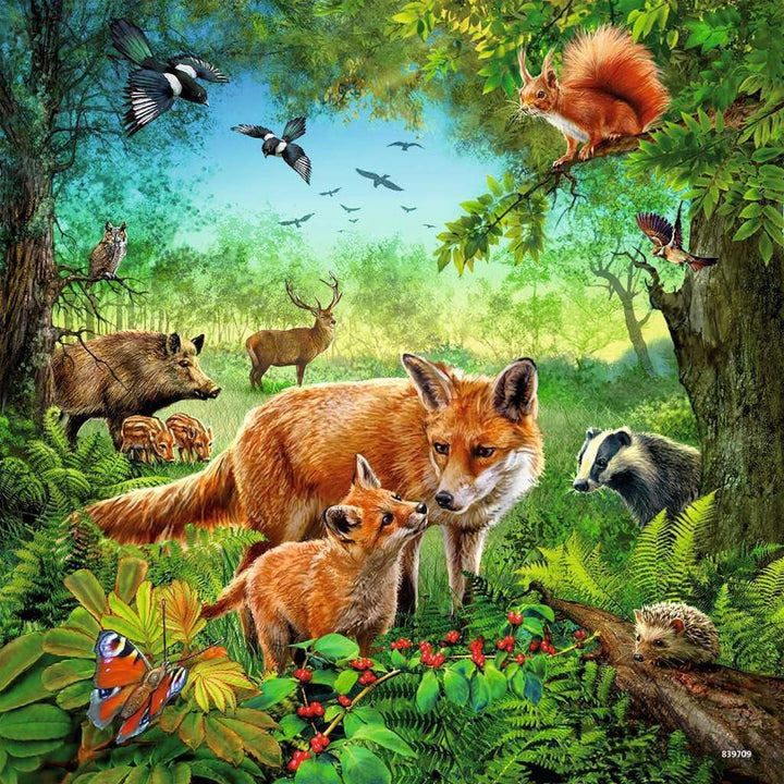 Ravensburger Puzzle pentru copii - 09330 Animale ale Pământului - Puzzle pentru copii de la 5 ani, cu 3X49 piese