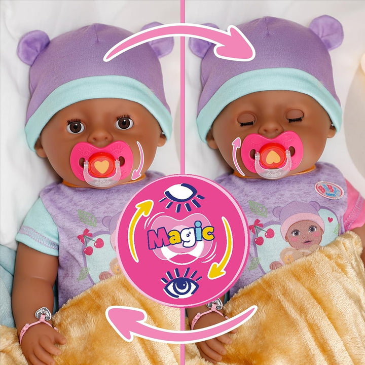 BABY Born Eva 43Cm, păpușă cu 10 funcții și accesorii, pentru copii de la 3 ani, funcționează fără baterie, păpușă mare 43Cm, 836408 Zapf Creation
