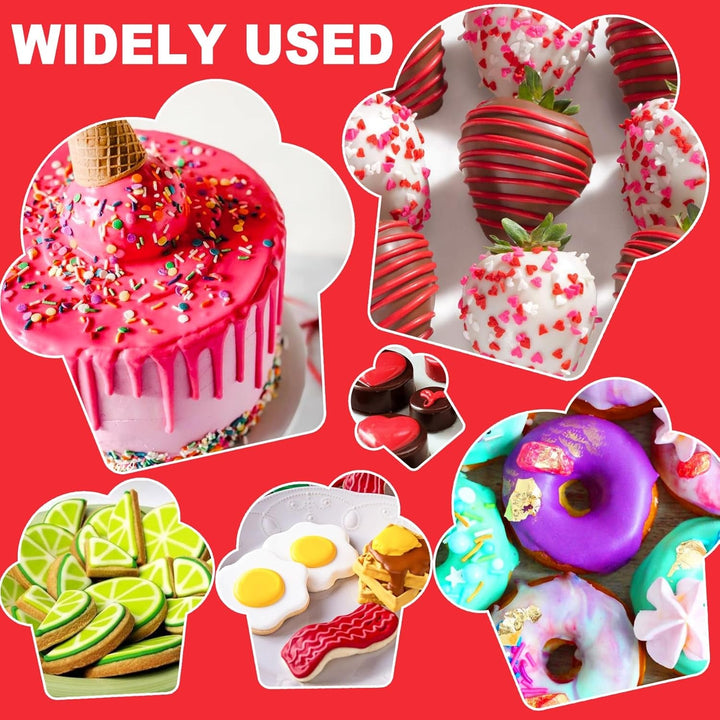 Fettlösliche Lebensmittelfarbe - 12 Farben Ölbasis Lebensmittelfarben Für Schokolade, Buttercreme, Süßigkeiten, Zuckerguss - Konzentrierte Oil Based Food Coloring Zum Backen, Kochen, Fondant - 6Ml Je