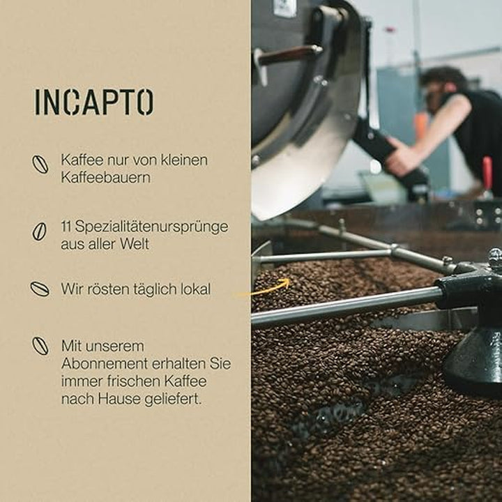 Incapto Spezialitäten-Kaffeebohnen | Single-Origin Mexiko | Espresso 100% Arabica | Specialty Coffee 82 Punkte SCA | Traditionell Geröstete Bohnenkaffee | Plantage Chiapas, Ethichub, 500G