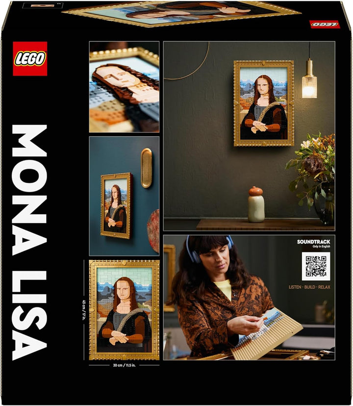 LEGO Art Mona Lisa, set pentru adulți, pictură de Leonardo Da Vinci pentru agățat, activitate creativă pentru bărbați și femei, cadou pentru iubitorii de artă, artă renascentistă italiană 31213