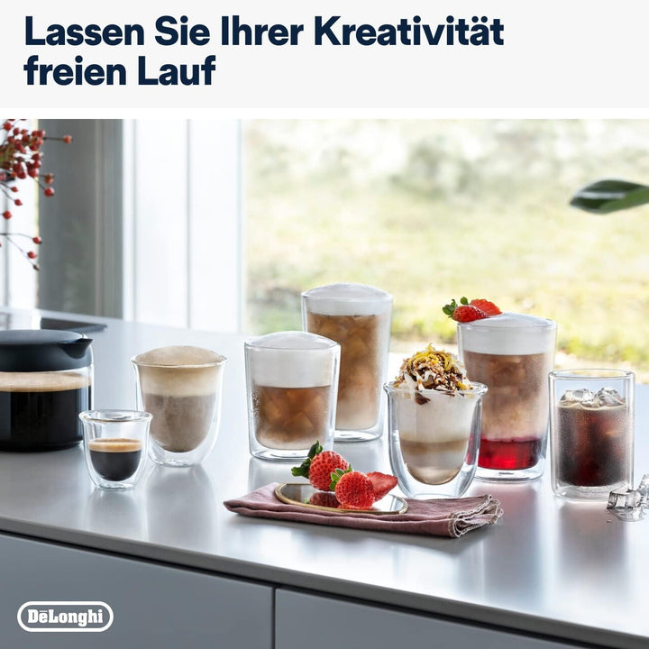 De'Longhi Eletta Explore Cold Brew ECAM452.67.G Espressor complet automat cu sistem Latte Crema Milk, băuturi calde și reci prin simpla apăsare a unui buton, ecran tactil color TFT de 3,5 inci, include cafetieră, gri închis