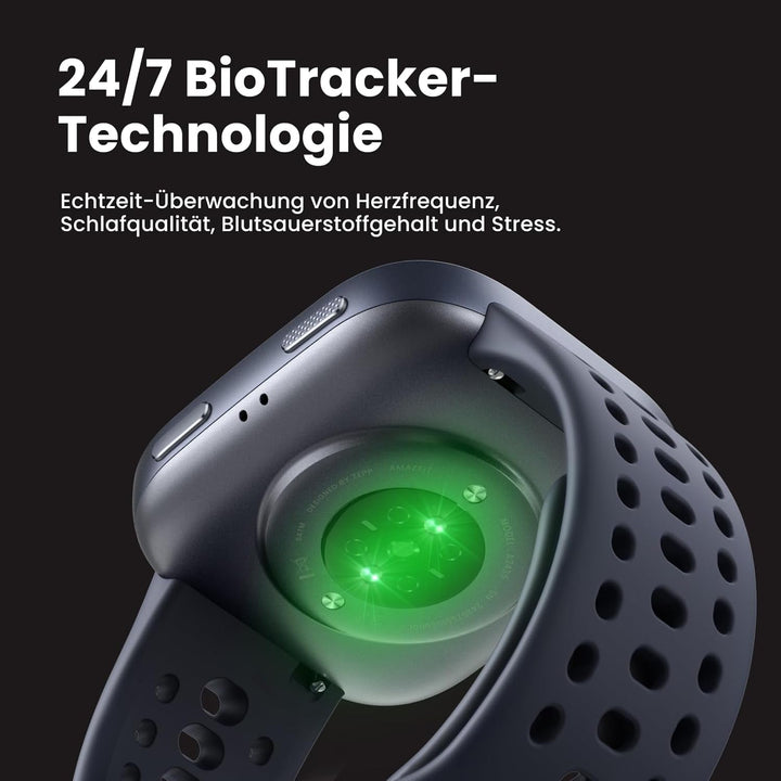 Amazfit Bip 6 Smart Watch 46mm, baterie 14 zile, 1.97" AMOLED, GPS & hărți gratuite, AI, funcție de apelare text Bluetooth, sănătate, fitness tracker somn, 140+ moduri de antrenament, 5 ATM, piatră