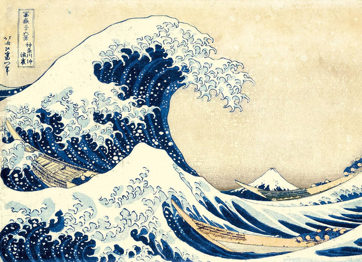 Clementoni 39378 Hokusai - Marele val - Puzzle 1000 piese, Colecție muzeu, Joc de îndemânare pentru întreaga familie, Joc de întindere colorat, Puzzle pentru adulți de la 14 ani