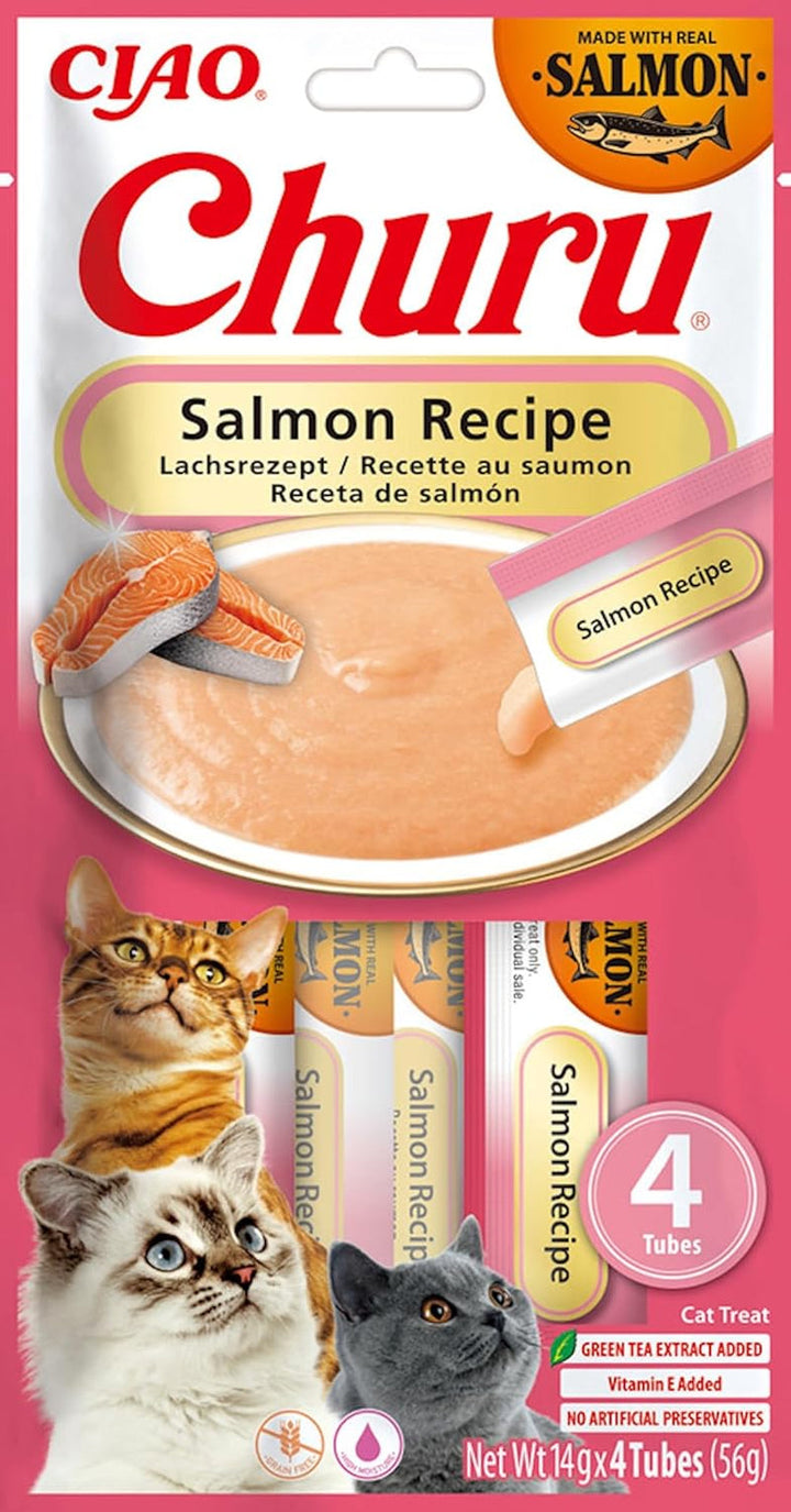 INABA Churu The Best Cat Treats For Vet, Training, Bonding, Dulciuri cremoase pentru pisici, cutie variată cu 100% carne naturală | Fără cereale, fără zahăr, cu conținut scăzut de calorii 40 X 14 G