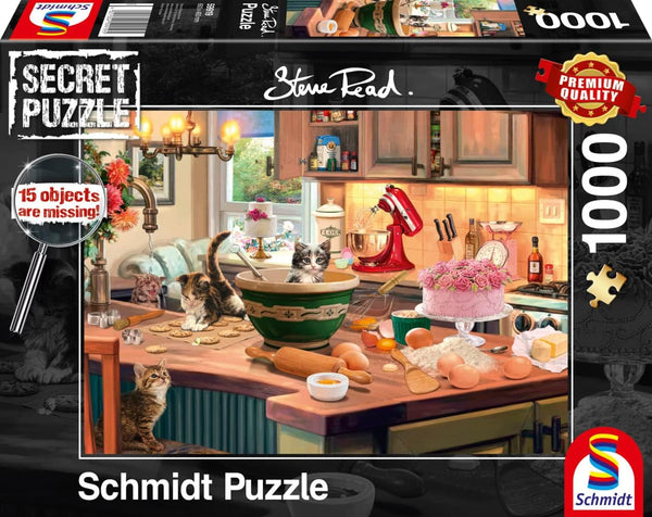 Schmidt Spiele 59919 Puzzle secret, La masa de bucatarie, 1.000 piese, Colorat, Mare