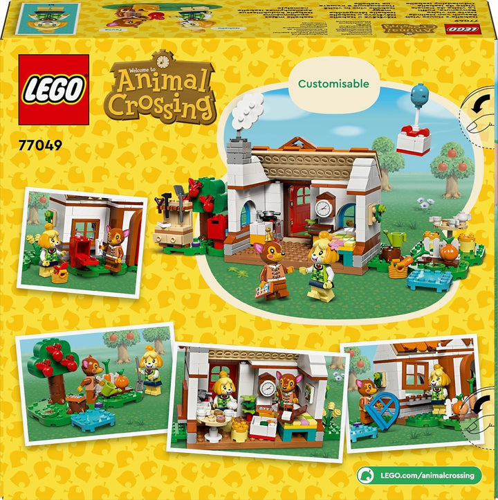 LEGO Animal Crossing Vizită de la Melinda, jucărie creativă pentru copii cu 2 mini-figurine din seria de jocuri video, inclusiv Fatima, Merch, cadou pentru fete și băieți de la 6 ani 77049