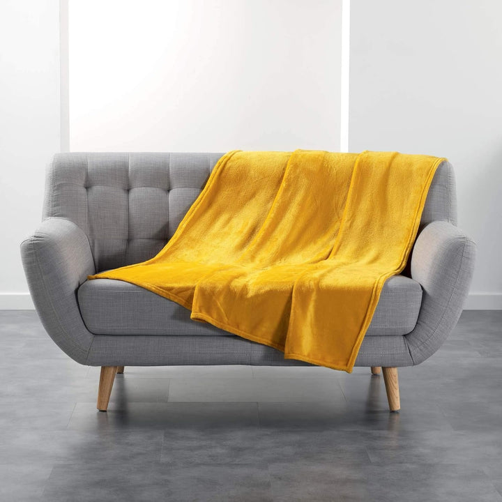 Douceur D'Intérieur Flanou Plaid, Poliester, Gri, 125 X 150 Cm