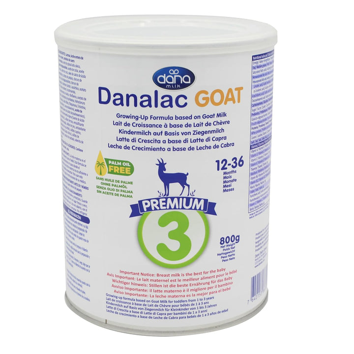 Danalac Advanced Capra Lapte de crestere Formula 800 grame, Etapa 3, Lapte praf pentru copii mici si bebelusi cu varsta intre 1-3 ani - (1 bucata)