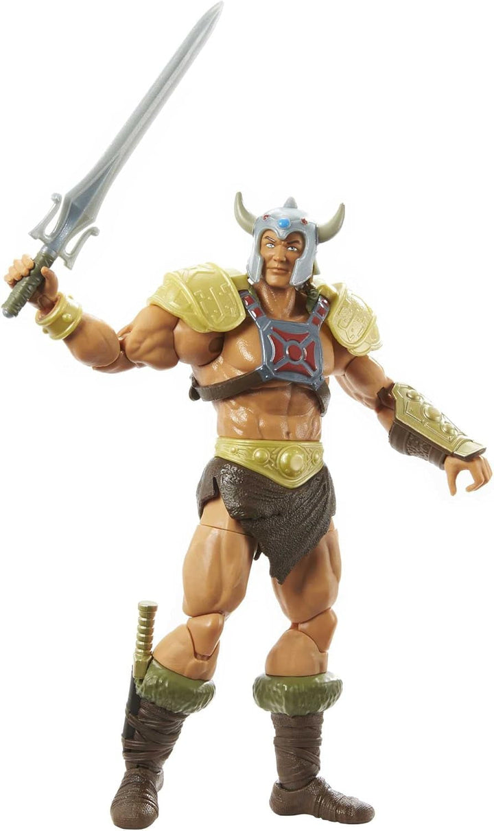 Masters of the Universe HDR45 - Colecția Masterverse, Battle Amour He-Man, aprox. 18 cm înălțime Figurine de acțiune MOTU pentru joacă și colecționare, cadou pentru copii cu vârsta de peste 6 ani