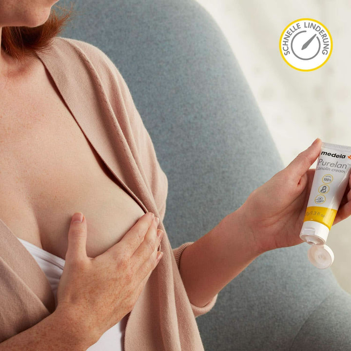 Medela Purelan 37 G Lanolincreme – Schnelle Hilfe Bei Beanspruchten Brustwarzen Und Trockener Haut – 100 % Natürlich, Hypoallergen, Dermatologisch Getestet Und Frei Von Duftstoffen