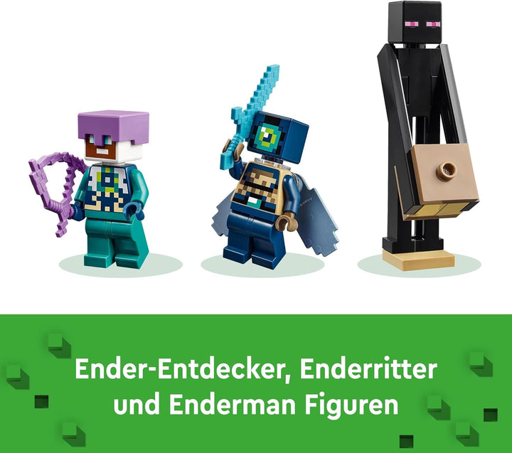 LEGO Minecraft The End Dragon și The End Ship, jucărie de acțiune și set de descoperire, set de construcție pentru jocuri video, set de aventură, cadou pentru băieți și fete de la 8 ani 21264