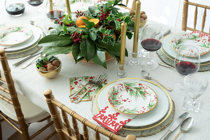 Șervețele de hârtie Dessin Passementerie, lenjerie, roșu, 12 bucăți per pachet