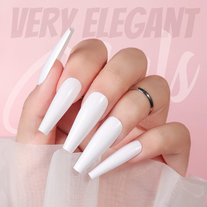 FANDAMEI 12 culori 288 buc unghii artificiale netede, balerină lungă, unghii false tip sicriu, vârfuri de unghii acrilice, balerină lungă pentru unghii artificiale