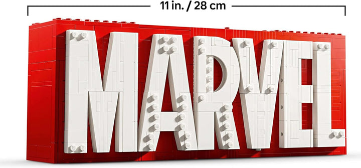 LEGO Marvel: Logo-ul și minifigurinele Marvel - Set de colecție cu Hulk, Thor, Iron Man, Black Widow și Captain America - Set de construcție cu figurine Avengers - Cadou pentru băieți și fete de la 12 ani 76313