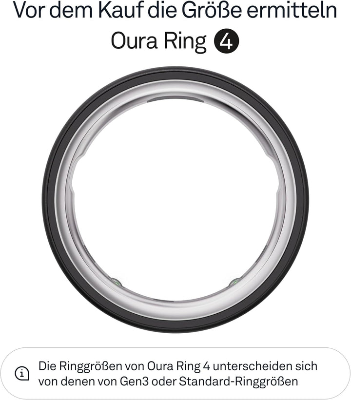 Inel 4 - Stealth - Dimensiune 10 - Inel inteligent | Măsurați mai întâi cu Oura Ring 4 Sizing Kit | Sleep Tracking Wearable - Heart Rate - Fitness Tracker - Autonomie până la 8 zile
