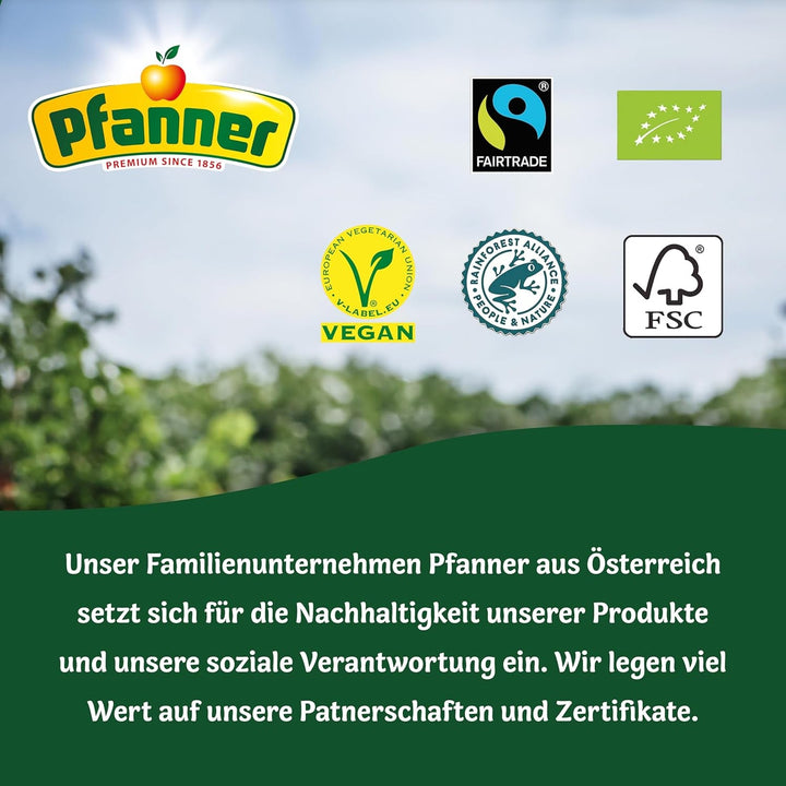 Pfanner Ceai rece cu lămâie albă și flori de soc – 2 L Tetra Pak - Ceai preparat direct cu suc de lămâie (pachet cu 6)