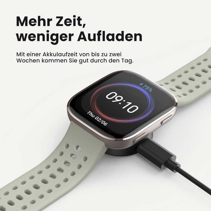 Amazfit Bip 6 Smart Watch 46mm, baterie 14 zile, 1.97" AMOLED, GPS & hărți gratuite, AI, funcție de apelare text Bluetooth, sănătate, fitness tracker somn, 140+ moduri de antrenament, 5 ATM, piatră