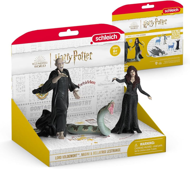Schleich 42684 Lord Voldemort, Nagini & Bellatrix Lestrange, De la 6 ani, HARRY POTTER - figurină de joacă, 21 X 16 X 18 cm