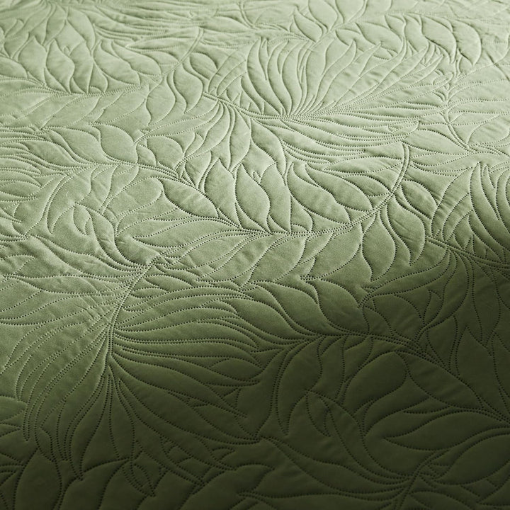ESSEX - Tagesdecke 200 X 220 Cm, Ideale FÃ¼r Schlafzimmer, BettÃ¼berwurf Weich Und Bequem, Modernen Steppung - Botanical, GrÃ¼n