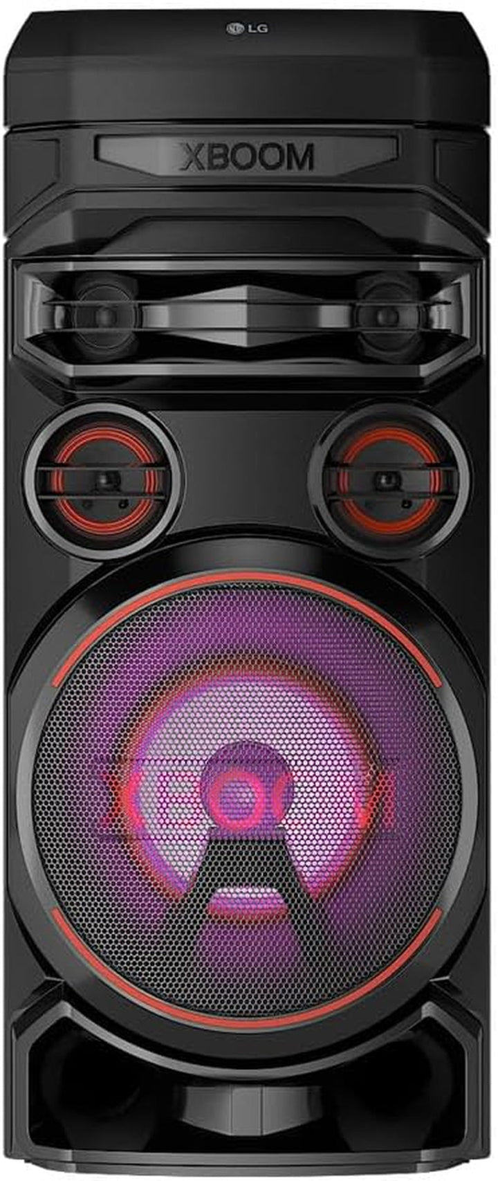 LG XBOOM RNC7, sistem audio cu 3 căi și 5 difuzoare (Dolby Audio, funcții karaoke și DJ, iluminare), negru [an model 2023]