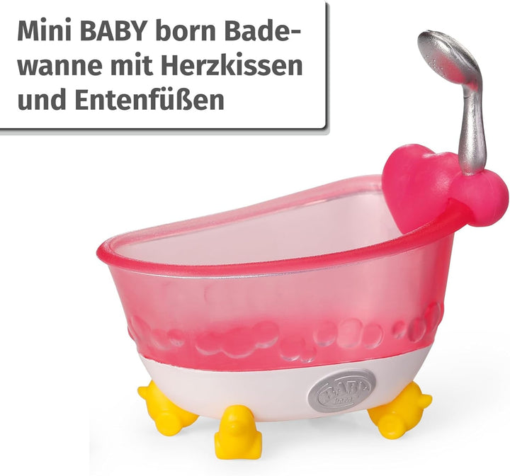 BABY Born Minis set de joacă pentru cadă cu păpușă Minis Amy și rață, 906101 Zapf Creation