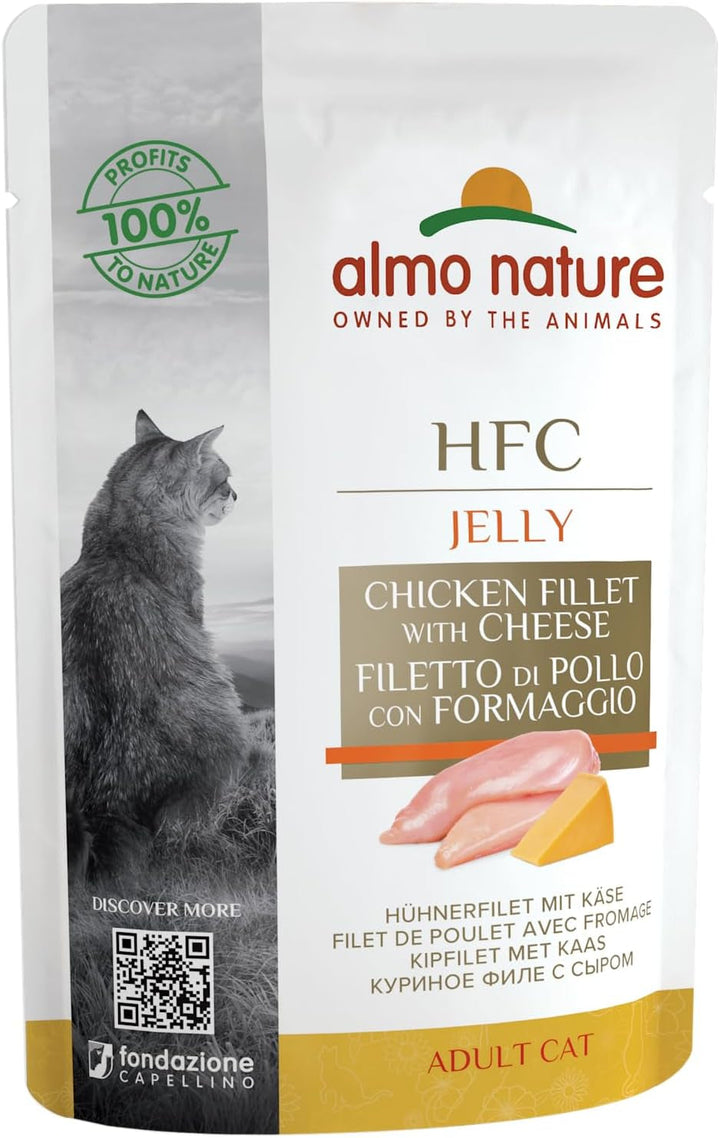 Almo Nature HFC Jelly Hrană umedă pentru pisici cu ton și limbă-de-mare 24Pack (24 X 55G)