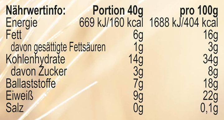 Seitenbacher Müsli Ballaststoff Und Frucht I Ohne Zugesetzten Zucker I Ohne Zugesetztes Fett I (1 X 750 G)