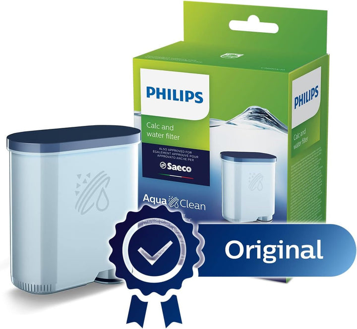 Aparat de cafea Philips Series 5400 - Sistem de lapte Lattego, 12 specialități de cafea, Afișaj intuitiv, 4 profiluri de utilizator, Negru (EP5441/50) & Filtru de apă Philips Kalk CA6903/10 Aqua Clean