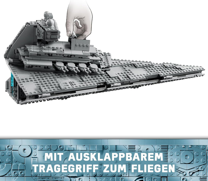 LEGO Star Wars Imperial Star Destroyer, Set navă stelară, Jucărie de construcție, Playset cu Darth Vader și Cal Kestis, Cadou de ziua de naștere pentru băieți, fete și fani 75394