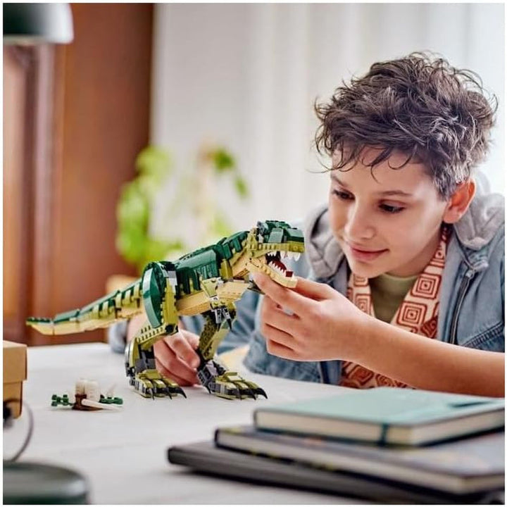 LEGO Creator T.Rex, Dino 3-in-1 pentru transformare în Triceratops sau Pterodactil, model de dinozaur mobil pentru copii, cadou pentru băieți și fete 31151