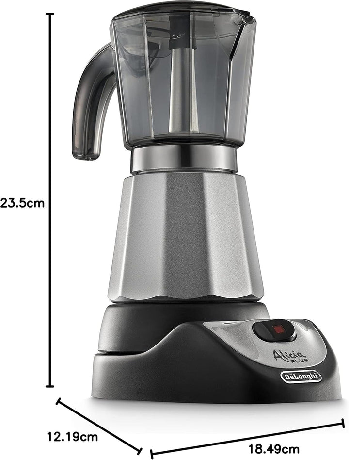 De'Longhi Alicia plus EMKM6.B ibric pentru moca (rotativ 360°, 550 W) argintiu-negru
