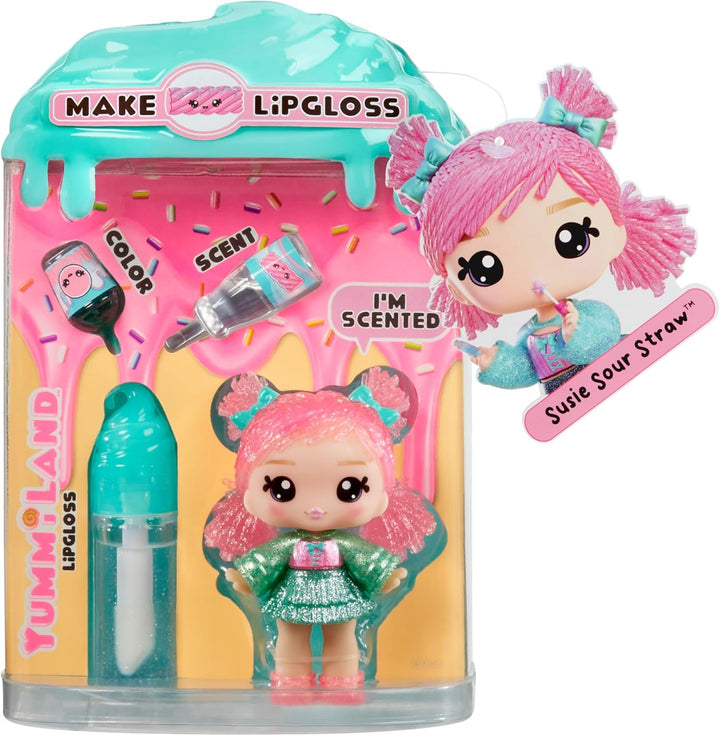 Papusa cu luciu de buze Yummiland - Mystery Chase - Include set de luciu de buze DIY, potrivit pentru copii cu vârsta de 4 ani și peste