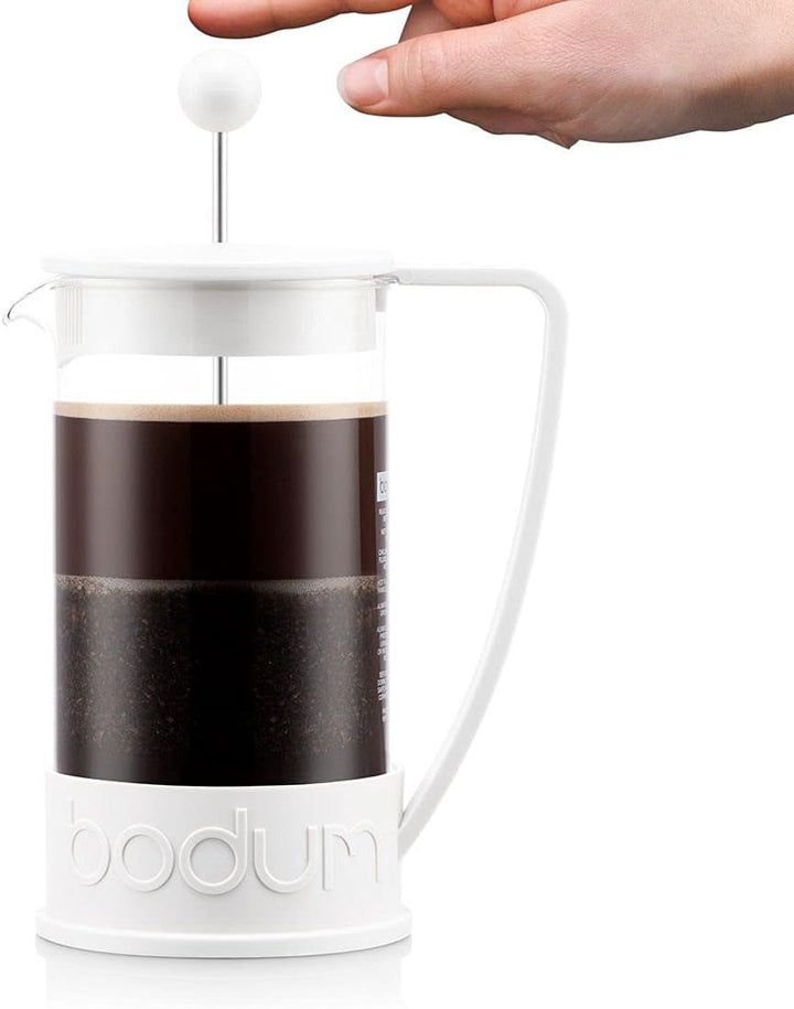Cafetieră Bodum BRAZIL (sistem de presare franțuzească, filtru permanent din oțel inoxidabil, 1,0 litri) de culoare crem, crem