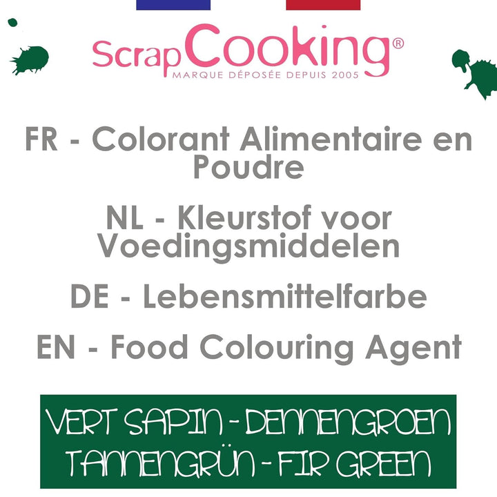 Scrapcooking, colorant alimentar pulbere, verde pin, 5 grame 