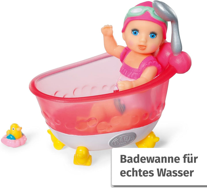 BABY Born Minis set de joacă pentru cadă cu păpușă Minis Amy și rață, 906101 Zapf Creation