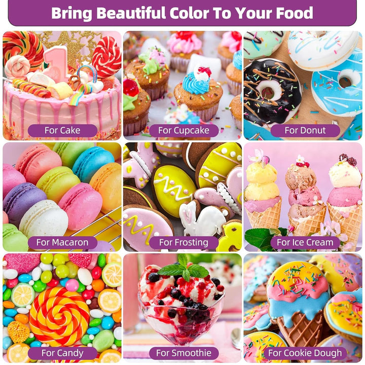 Lebensmittelfarbe 18 Farben X 6Ml, Lebensmittelfarbe Flüssig, Lebensmittel Farben Set Farbstoff, Backfarben Tortendeko Food Coloring Für Kuchen, Macaron, Zuckerguss Fondant DIY Backzubehör