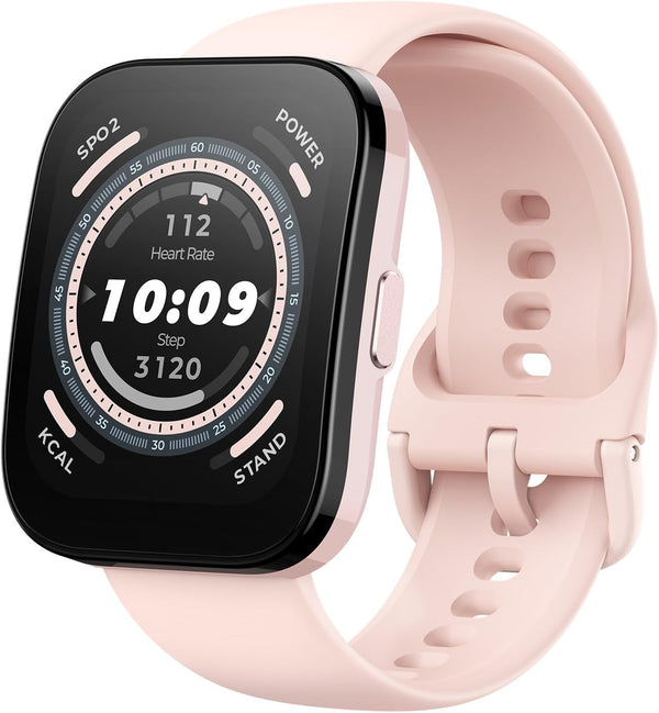 Amazfit Bip 5 46mm smartwatch cu ritm cardiac cu 120 moduri sportive, apel Bluetooth, GPS și 4 sisteme de poziționare prin satelit, funcționează cu Alexa, monitor SpO2, 10 zile de viață a bateriei