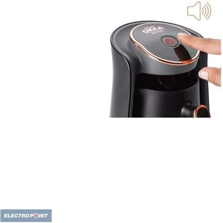 Arzum OKKA Minio Mașină de cafea turcească, mașină de mocha, 1-4 cești, ulcior din oțel inoxidabil de 300 ml, protecție la revărsare, sistem inteligent de preparare, ulcior lavabil, 480W, roșu cupru