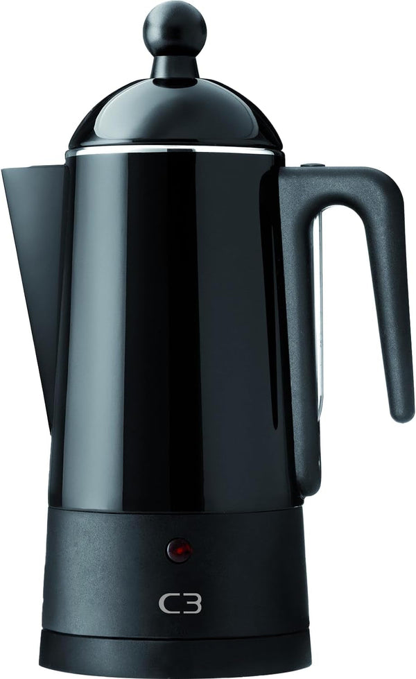 30-30204 Percolator de design Eco 4 -10 căni, oțel inoxidabil lăcuit, negru