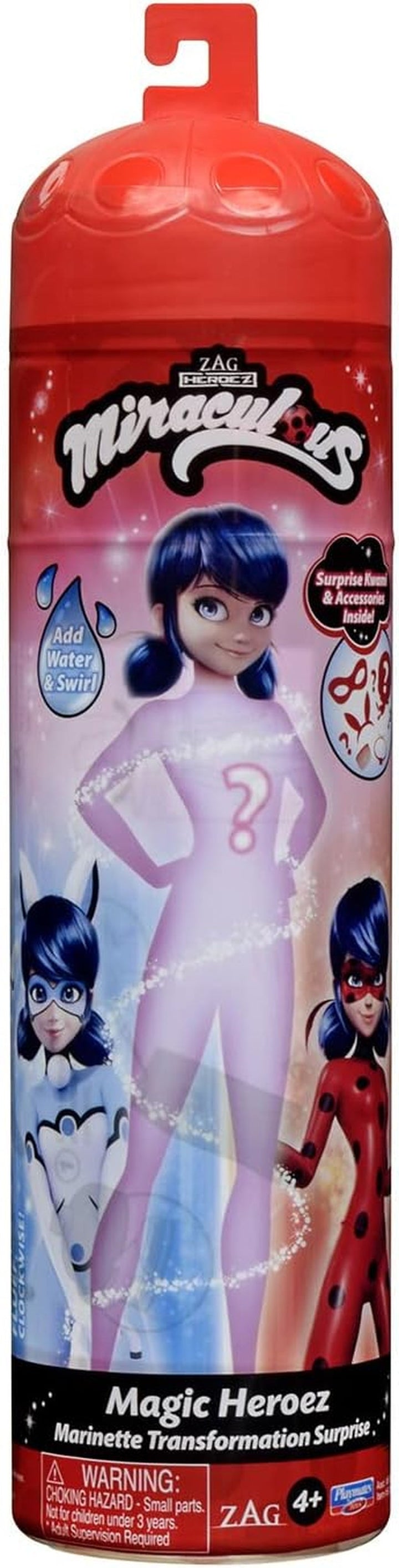 Bandai - Miraculous Ladybug - Doll Marinette Colour Change Surprise - Păpușă articulată Miraculous, 26 Cm + 3 surprize - Model aleatoriu - P50390