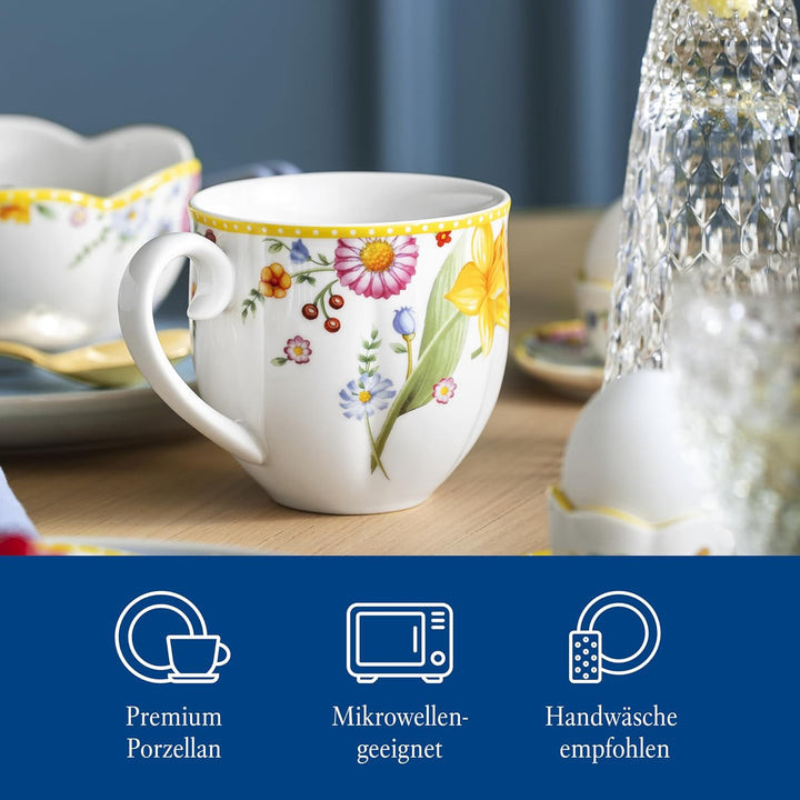 Villeroy & Boch – Spring Awakening Frühstücksset Für 2 Personen, 6 Teilig, Ostergeschirr Set Frühstück, Ostern, Kaffeeservice, Geschirr Frühling, Porzellan