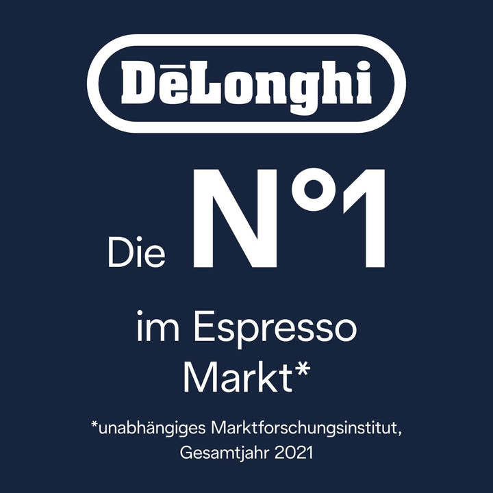 De'Longhi Dinamica plus ECAM 370.70.B Aparat de cafea complet automat cu sistem de lapte Lattecrema, cappuccino și espresso, afișaj color TFT cu ecran tactil de 3,5 inchi și control prin aplicații, funcție cafetieră, negru
