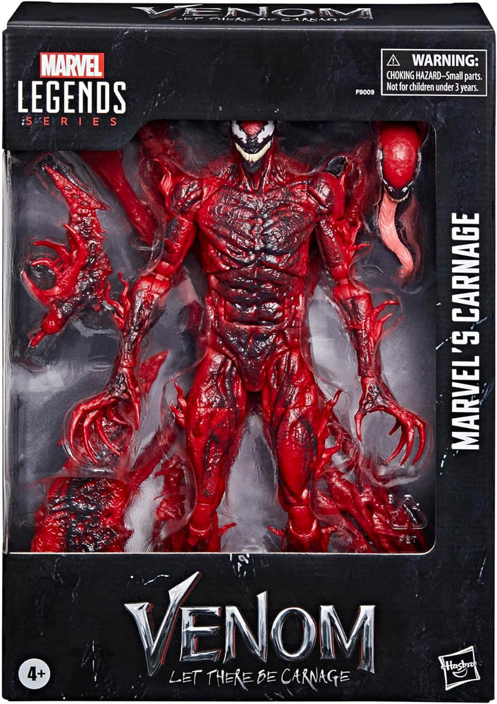 Marvel Legends Series Carnage, figurină de acțiune de lux de colecționat pentru Venom: Let There Be Carnage, 15 cm, roșu