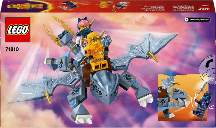LEGO NINJAGO Riyu The Baby Dragon, jucărie dragon cu 3 mini figurine, jucărie ninja construibilă pentru băieți și fete de 6 ani, cadou plin de acțiune pentru copii 71810